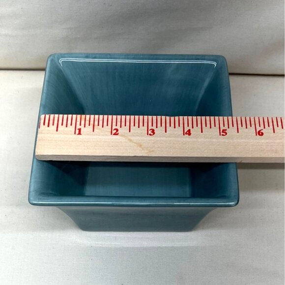 2 Tabletops Unlimited Espana Breeze Blue Square Cereal Bowls 5 1/2" - Picture 7 of 8